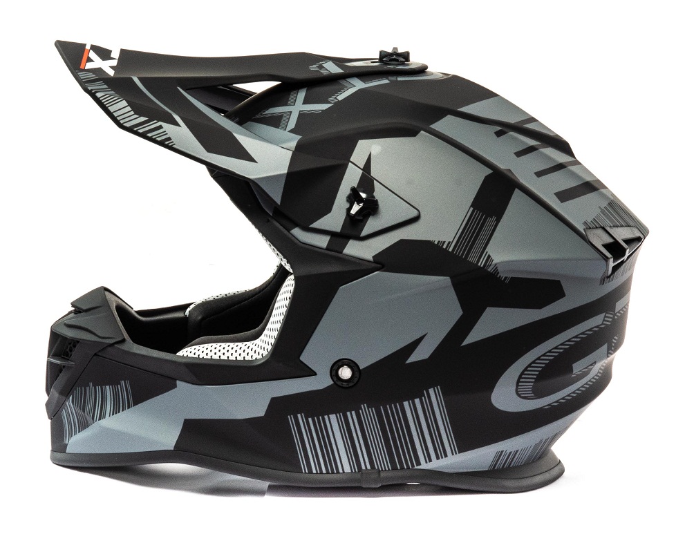 Шлем кроссовый, GTX 633 #7, S(55-56), черно-серый 14499