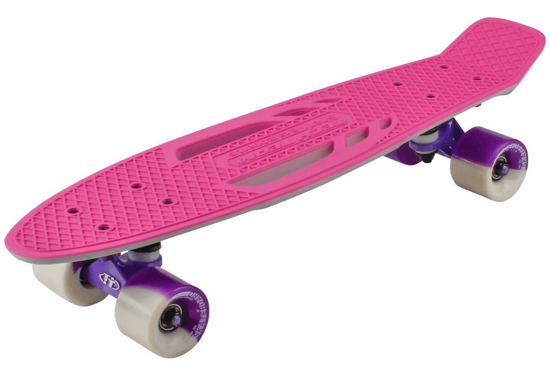 Скейт-Пениборд ТТ Shark 22 (дэка пл. 56 см), pink/white, Abec 7 Chrome