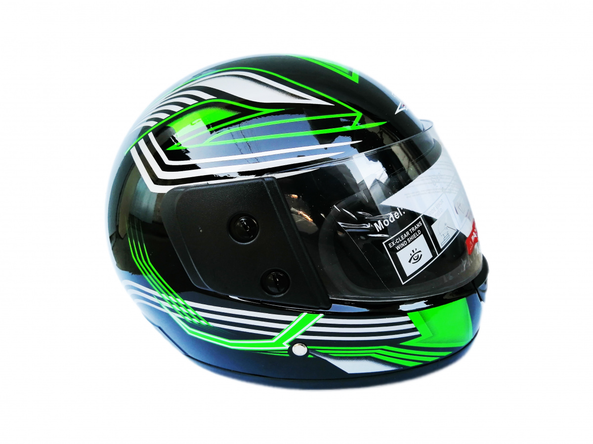 Шлем интеграл, BLD-825, размер S, черно-зеленый, ЧЗ002307