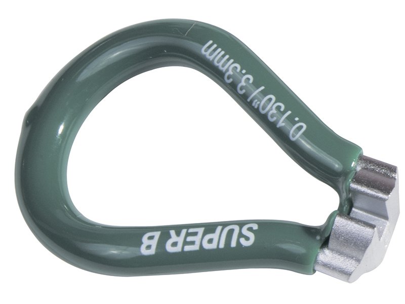 Ключ спицевой, 13G, обрезин, SUPER B 5550, зелёный