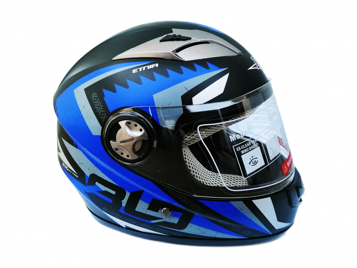 Шлем интеграл, BLD-830, размер S, черно-синий мат, С0004778