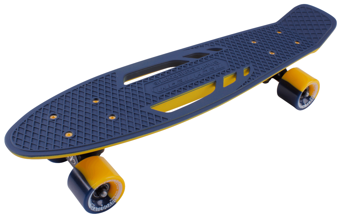 Скейт-Пениборд ТТ Shark 22 (дэка пл. 56 см), blue/yellow, Abec 7 Chrome
