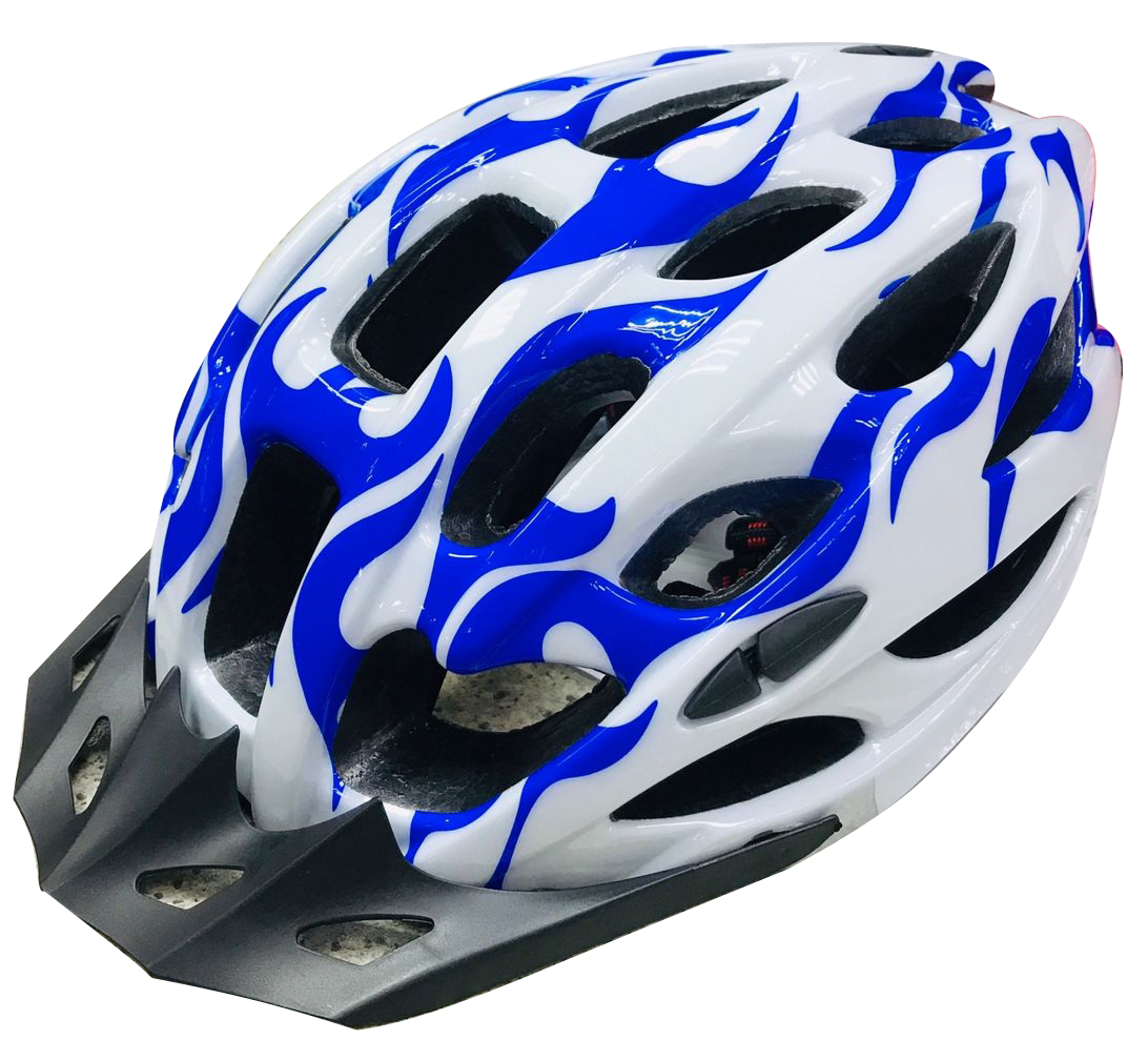 Шлем ВЕЛО защит. FSD-HL003 (in-mold) (L) 54-61 см, сине-белый 600305