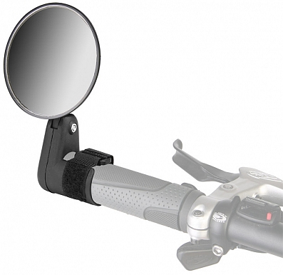Зеркало St. DX-2002V пл. в ручку ф 75 мм L 125 мм левое черное 220015