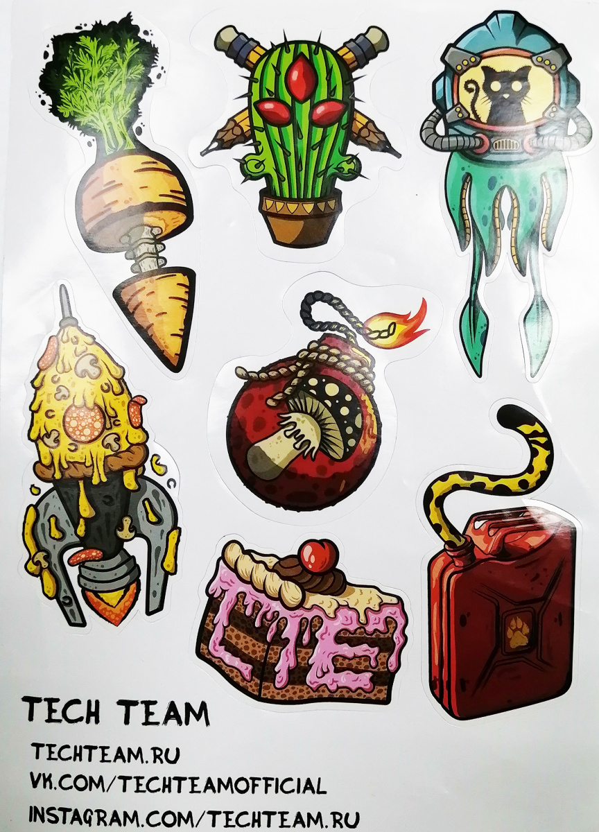 Наклейка Tech Team (набор)