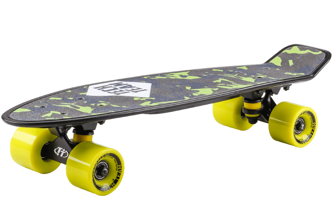 Скейт-Пениборд KIWI 22 TSL-401P дэка пл. 56х13,5, black/green, Abec 7 Chrome 