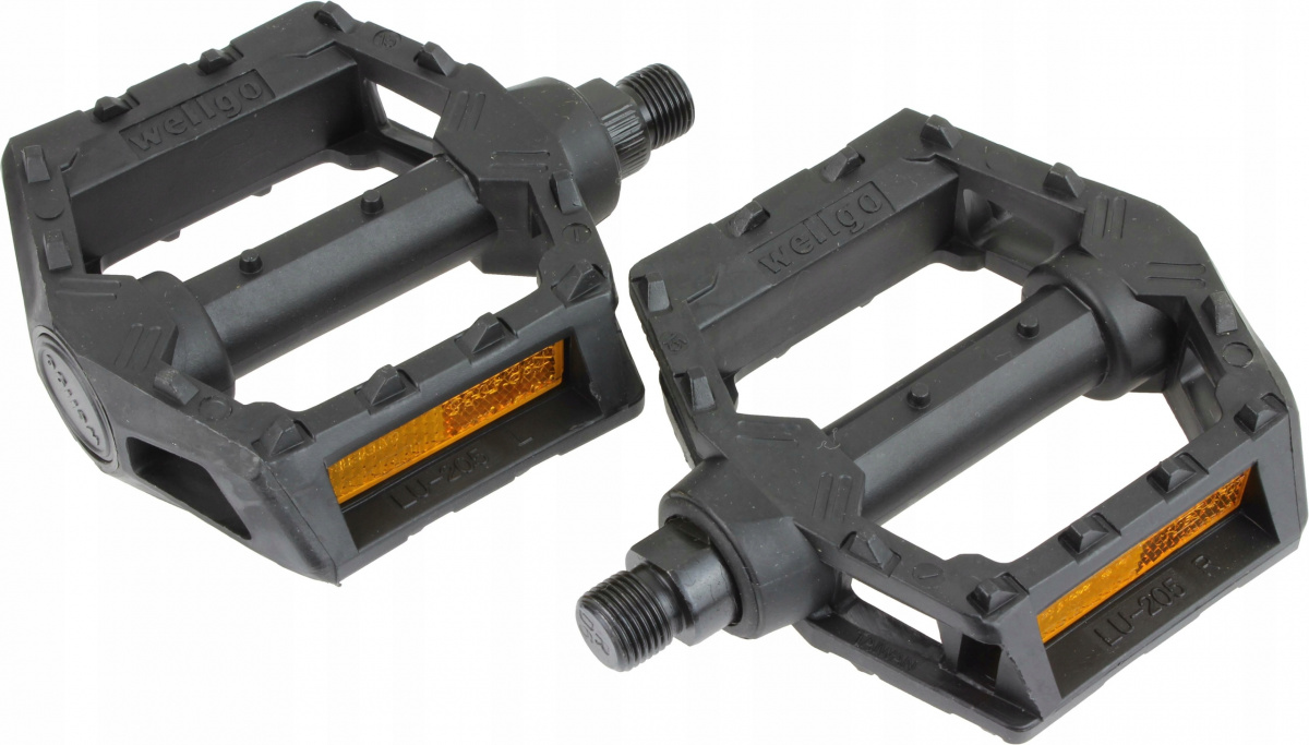 Педали пл. V-205U Wellgo BMX, ось 1/2, чёрные 