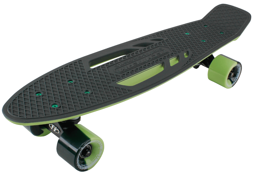 Скейт-Пениборд ТТ Shark 22 (дэка пл. 56 см), dark green/Green, Abec 7 Chrome