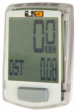 Велокомп U 9,  9 функций, белый, 060026