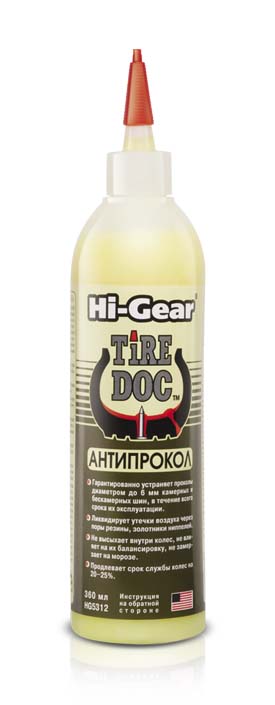 Герметик для камер, бутылка 360 мл, TIRE DOCTOR Hi Gear, антипрокол 5312 Герметик для камер, бутылка 360 мл, TIRE DOCTOR Hi Gear, антипрокол 5312