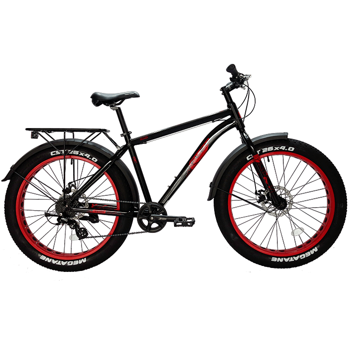 26д. FATBIKE TT Flex, 8 ск, M.DISC, рама AL, рост 19, 26 х 4,00, красный