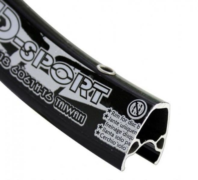 Обод 26x1,75-2,125 2-ой AL 32 сп, AlexRims XD SPORT, пистонир, D, SSE, чёрный ZTB16428