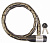 Противоугонка ключ L 1000мм, ф 18мм, St. 81715, броня, черная, 540049