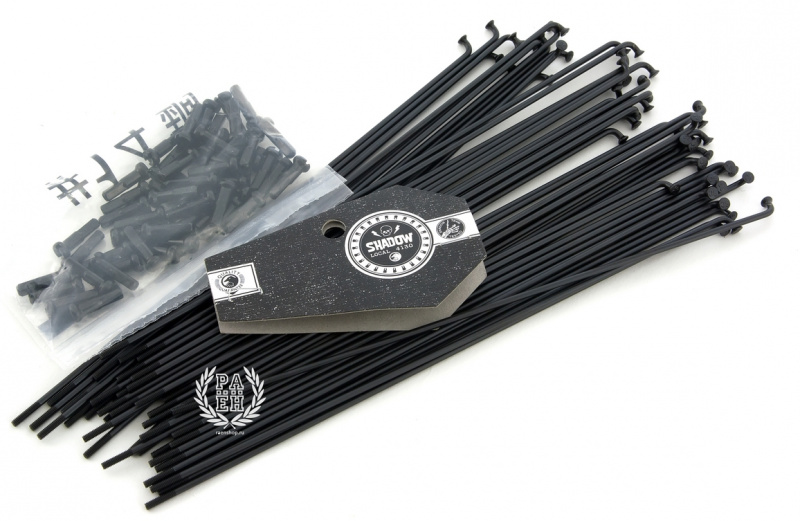 Спицы 20д. 180 мм, BMX Shadow Straight 14G, нерж. с нипелем, чёрные (40 шт. в уп.) 103-06290 180 Спицы 20д. 180 мм, BMX Shadow Straight 14G, нерж. с нипелем, чёрные (40 шт. в уп.) 103-06290 180