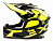 Шлем кроссовый, GTX 633 #6, XL(61-62), черный неоновый жёлтый 14495