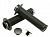 Ручки руля 145 мм, VLG-961AD2-L2-G1, матер. Kraton, с фланцем, AL кольца, чёрные, 12247