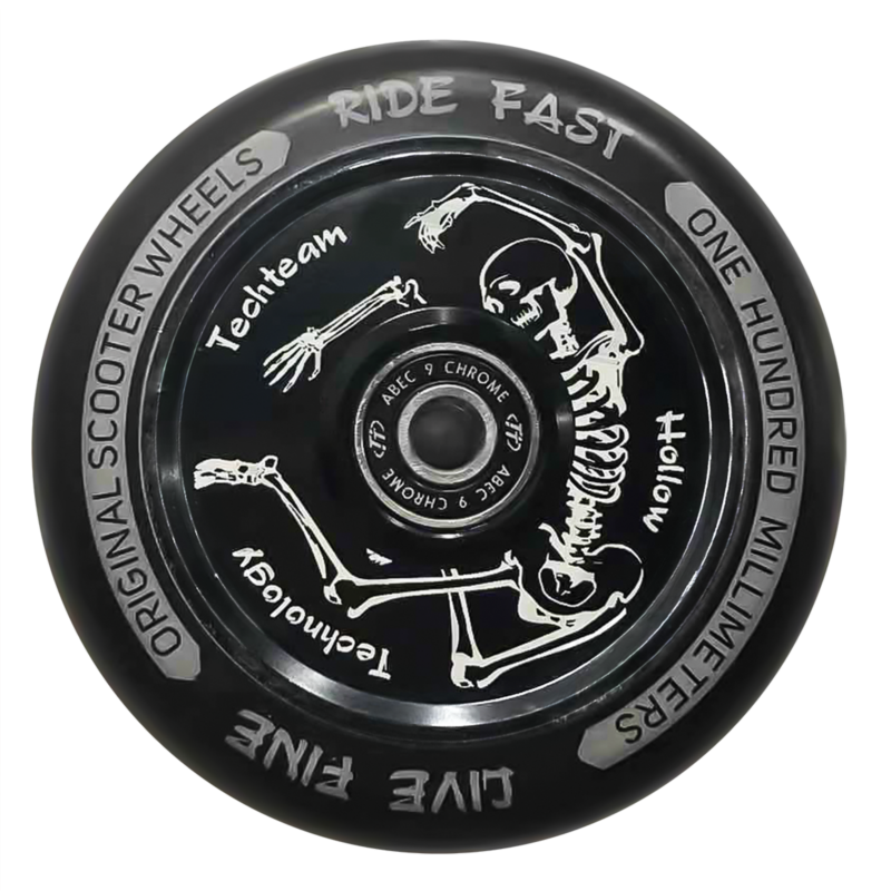 Колесо самоката паркового ф 100 мм, Hollow, AL, подш. Abec - 9, TТчерный Колесо самоката паркового ф 100 мм, Hollow, AL, подш. Abec - 9, TТчерный