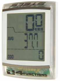 Велокомп U 4, 4 функции, белый, 060024