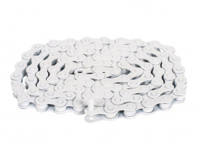 Цепь BMX 1ск. Rant Max 410, 1/2"X1/8" 90зв, 229г, с замком, белая 405-18082